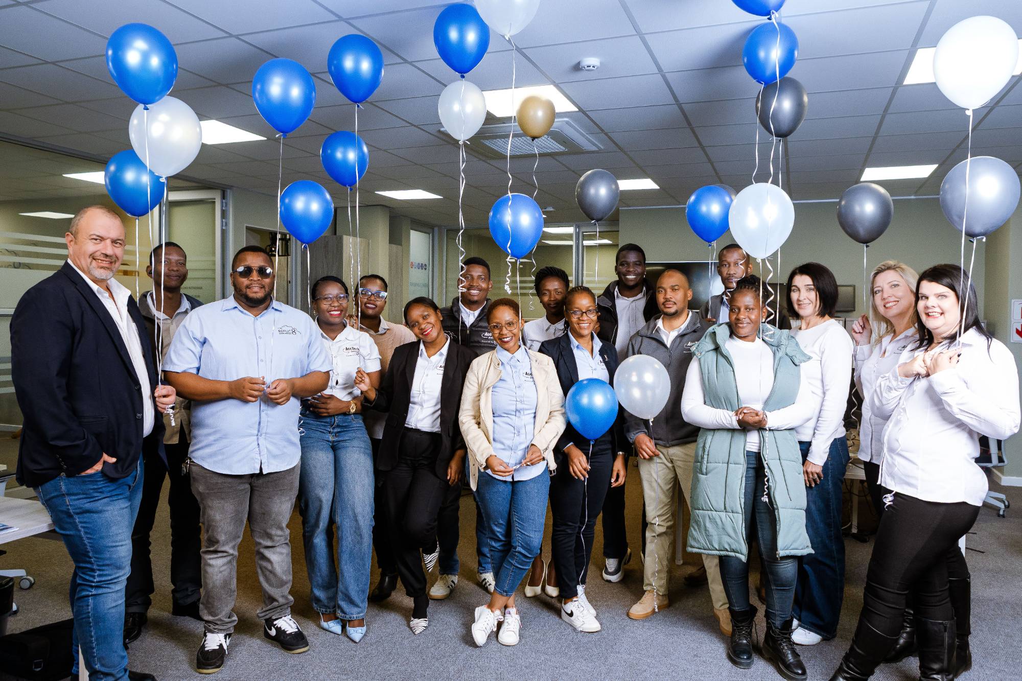 The AccTech Botswana team at the office